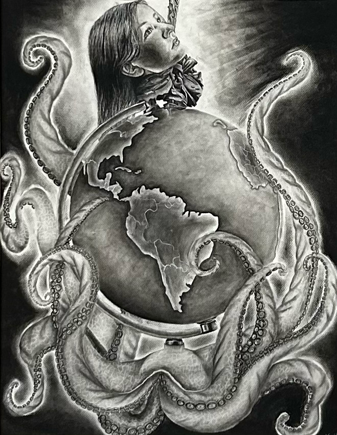 student pencil drawing