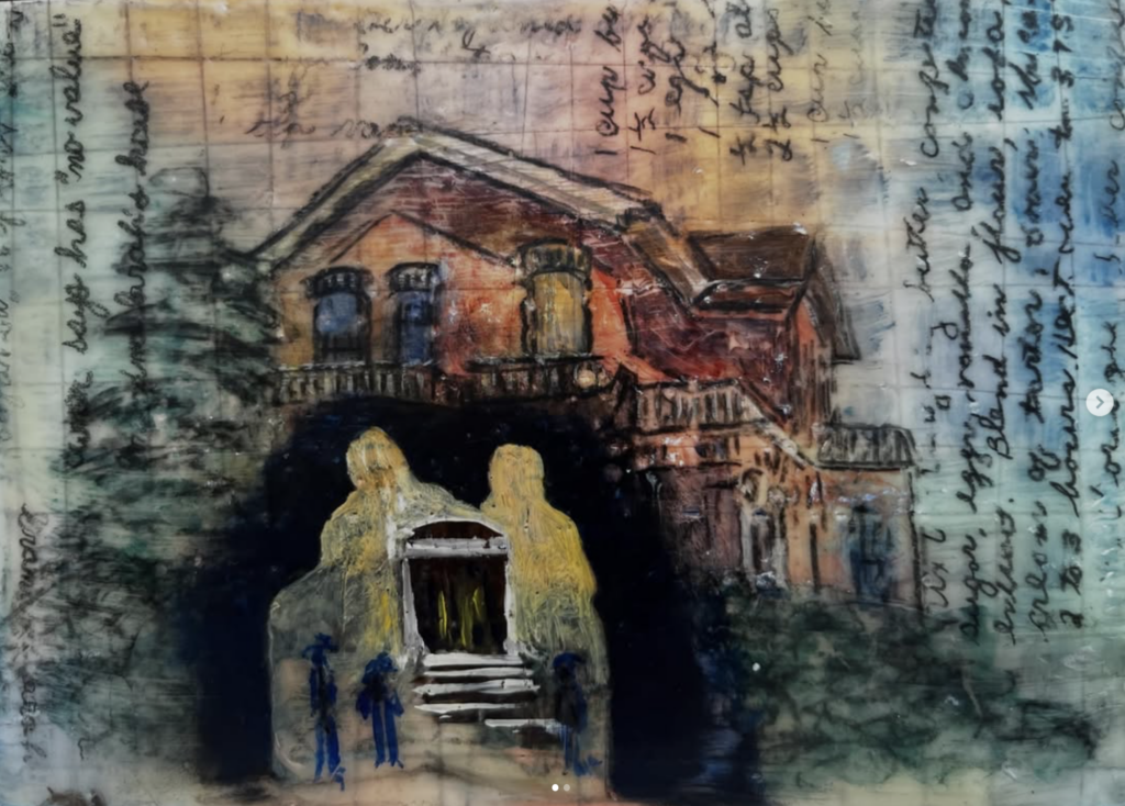 April Antonson's painting for the History Through Art Exhibit