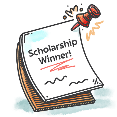 illustration of a scholarship