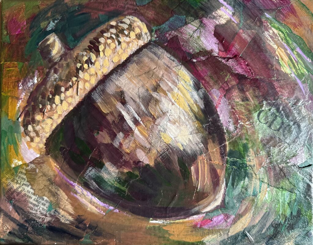 Acorn painting by Jen Nebel